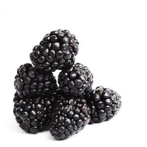 blackberry pile isolated on white