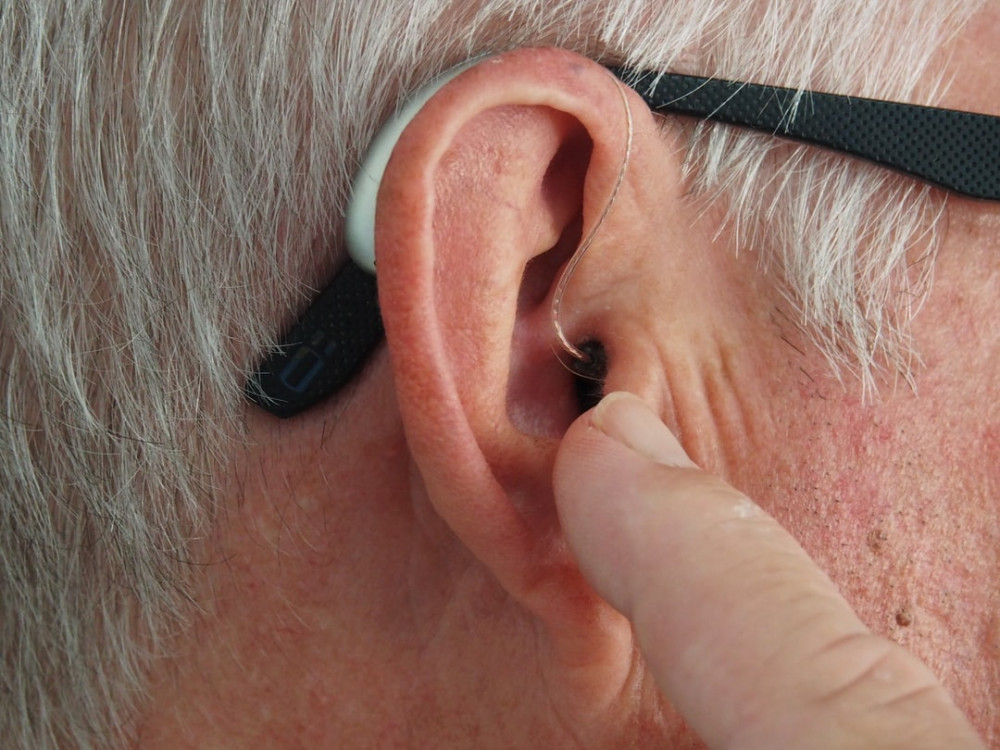 a man with hearing problem