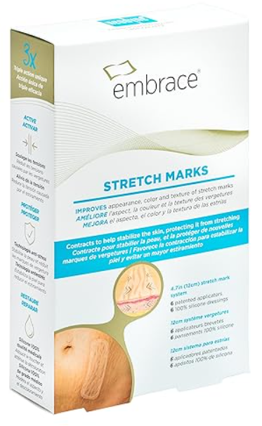 Embrace Stretch Marks Scar Treatment, Silicone Sheets for Red and Pink Stretch Marks