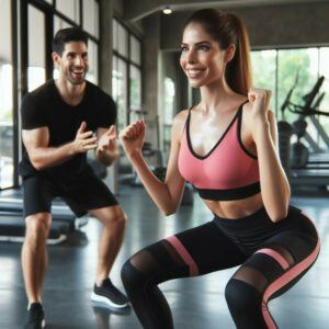 a woman doing squats to get rid of cellulite