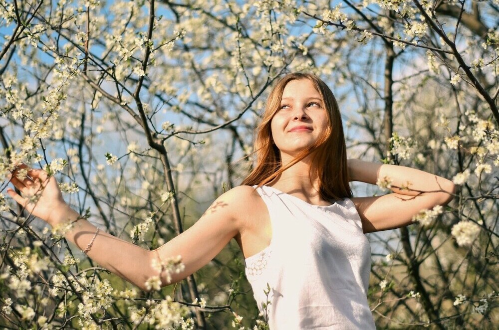 a happy woman