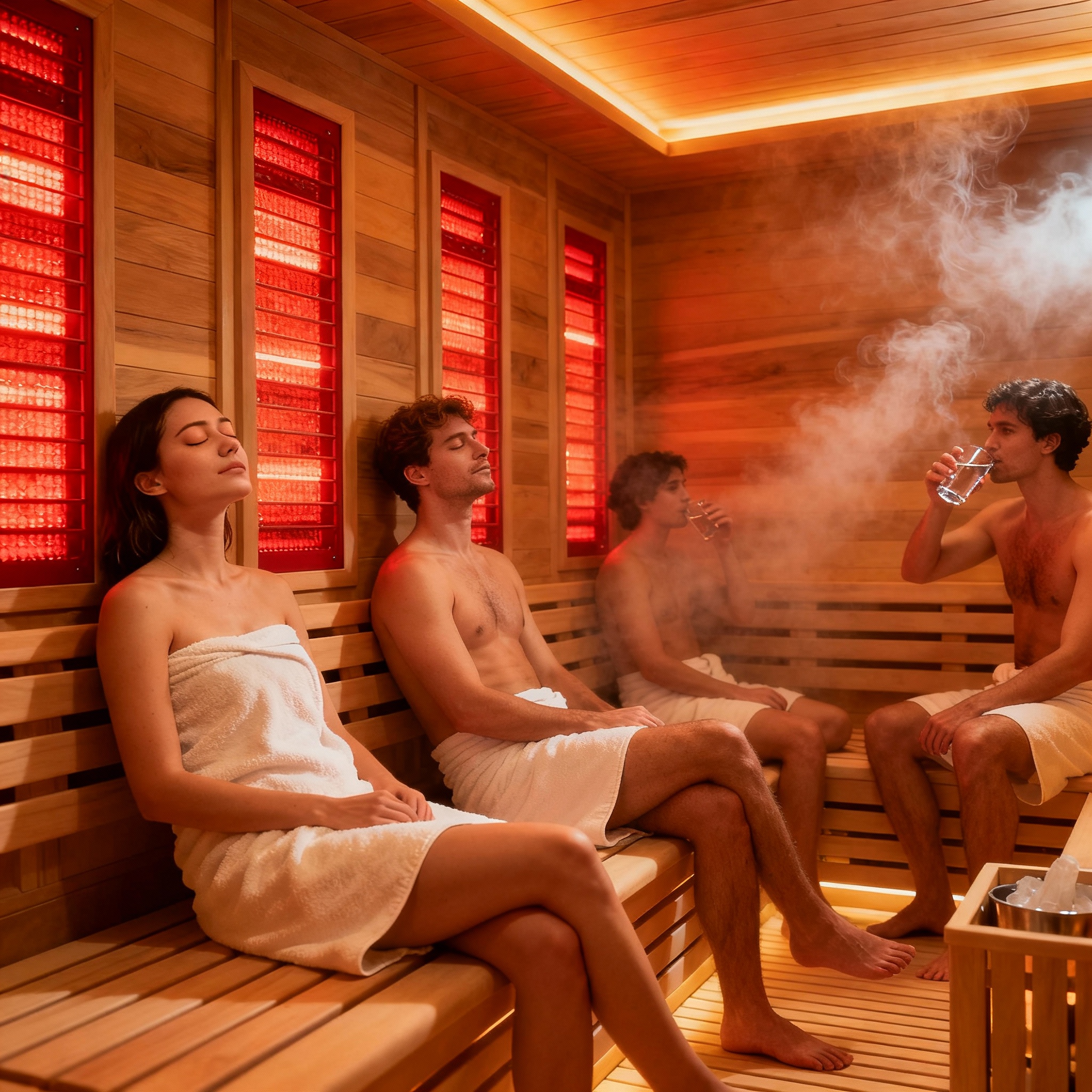 using infrared sauna